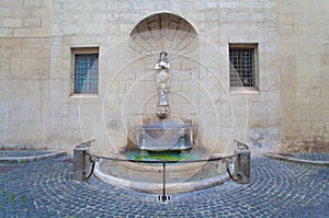 Palazzo Spada\'s Fountain in Capo di Ferro\' square, Rome