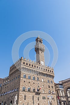 The Palazzo Vecchio, in Florence, Italy.