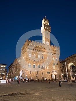 Palazzo Vecchio in Florence At Night