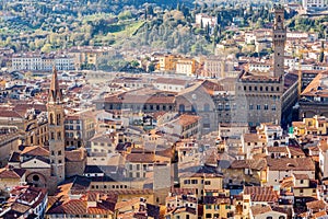 Palazzo Vecchio, Florence view from the Dome