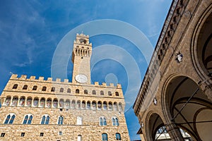 Palazzo Vecchio and Loggia dei Lanzi, Florence, Italy