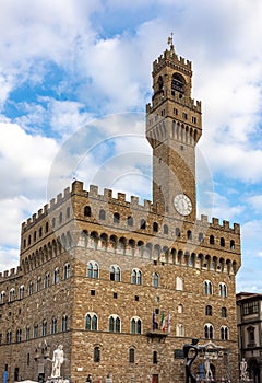 Palazzo Vecchio (Old palace) on Signoria square in Florence, Italy photo