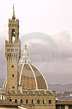 Palazzo vecchio tower and dome