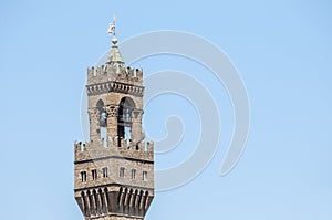 The Palazzo Vecchio, town hall of Florence, Italy.