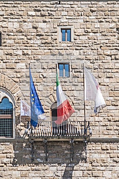 The Palazzo Vecchio, town hall of Florence, Italy.