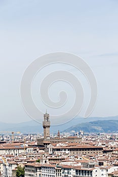 Palazzo Vecchio, the town hall of Florence, Italy.