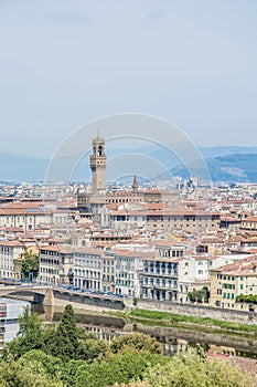 The Palazzo Vecchio, the town hall of Florence, Italy.