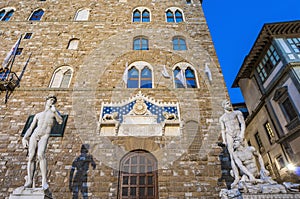 The Palazzo Vecchio, the town hall of Florence, Italy. photo