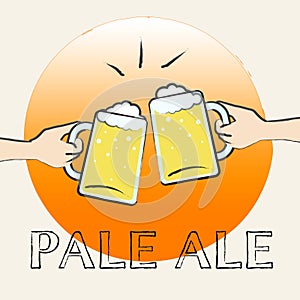 Pale Ale Shows Light Beer Or Malt