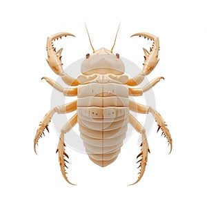 Pale Beige Insect, Detailed 3D Render of a Unique Creature