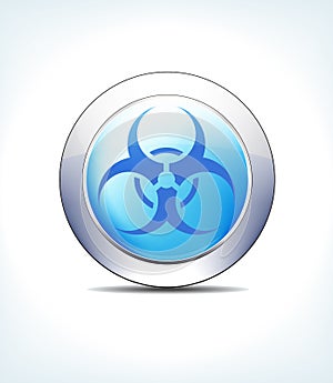 Pale Blue Button Biological Sign, Healthcare & Pharmaceutical Icon, Symbol