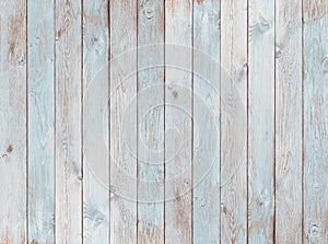 Pale blue wood planks texture or background