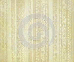 Pale brown floral wood carved stripes