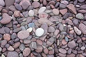 Pale, Colorful Lake Rocks Texture