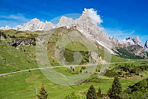 Pale di San Martino Dolomites. Passo Rolle, Trentino Alto Adige. Italy