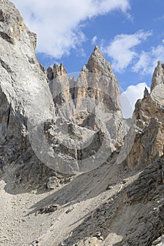 Pale di San Martino range during summer