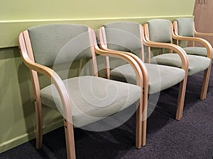 Pale Green Chairs in Waiting Room