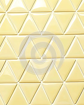 Seamless Glossy Yellow Geometric Triangle Pattern.