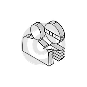 pale or yellowish skin isometric icon vector illustration