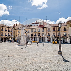 Urban landscape, main square of Palencia, Spain