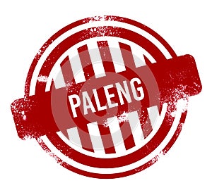 Paleng - Red grunge button, stamp