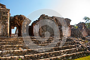 Palenque, Chiapas, Mexico: The Palace, one of the Mayan buiding ruins in Palenque.