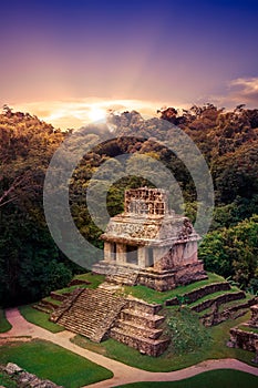 Palenque, Maya city in Chiapas, Mexico