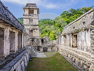 Palenque ruins, Palace and Observation Tower, Chiapas, Mexico