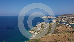 Paleochora, Crete island, Greece from above by drone
