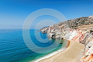 Paleochori beach in Milos island, Greece photo