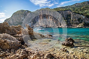 Paleokastritsa bay on Corfu - Greece