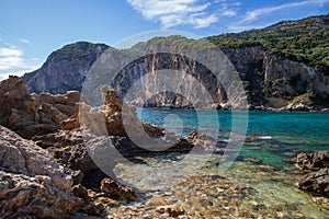 Paleokastritsa bay on Corfu - Greece