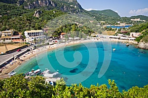 Paleokastritsa bay on Corfu, Greece