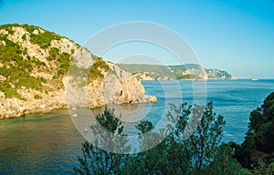 Paleokastritsa bay, Corfu Island, Greece