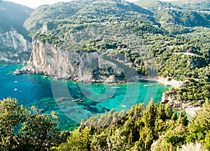 Paleokastritsa bay, Corfu Island, Greece