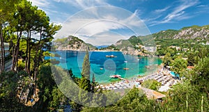 Paleokastritsa beach on Corfu