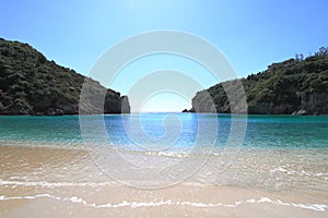 Paleokastritsa beach of Corfu island