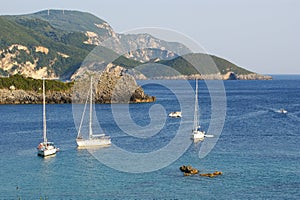 Paleokastritsa, island Corfu, Ionian sea, Greece