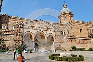 Palermo Cathedral Facade Sicily Italy