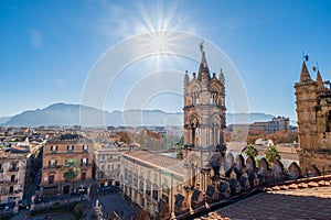 Palermo cathedral in Sicily Italy overlooking the city\'s picturesque landscape