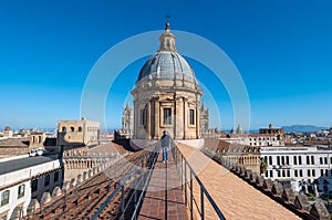 Palermo cathedral in Sicily Italy overlooking the city\'s picturesque landscape