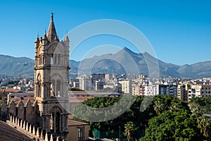Palermo cathedral in Sicily Italy overlooking the city\'s picturesque landscape