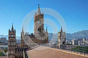 Palermo cathedral in Sicily Italy overlooking the city\'s picturesque landscape