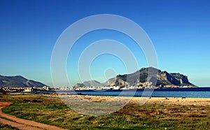 Palermo city port & Pellegrino mount, Sicily