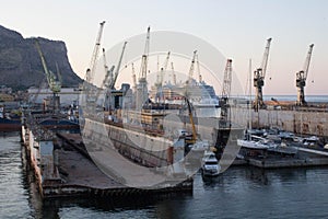 Palermo shipyard in Italy
