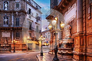 Palermo, Sicily, Italy along Via Vittorio Emanuele