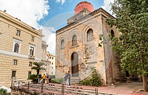 San Cataldo Catholic Church on the Bellini square in the center of Palermo, Italy