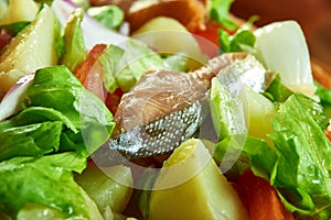 Palermo smoked trout sicilian salad