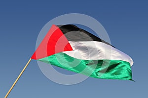 Palestinain Flag Waves in the Wind photo