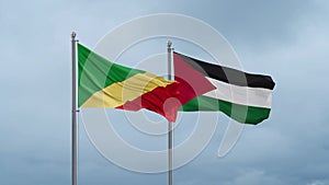 Palestine and Congo-Brazzaville flag